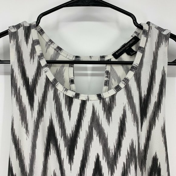 Banana Republic Dress Chevron Cross Back Sleeveless Jersey Midi - Picture 3 of 12